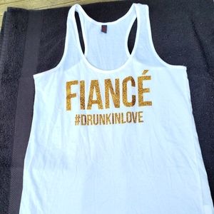 "Beyonce" Fiancé Drunk In Love Tank Top White